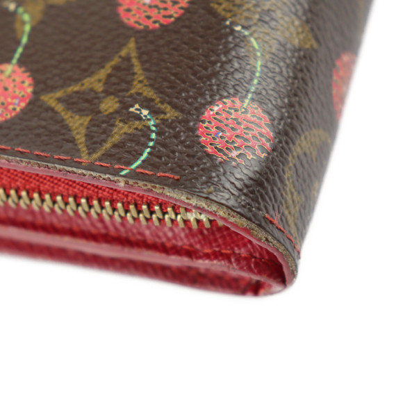 Louis Vuitton Compact Zip Cherry Wallet Brown Red - Picture 6 of 10